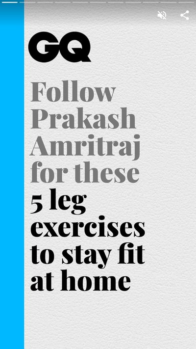 GQ Web story cover that says "5 leg exercises to stay fit at home" 