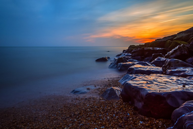 Eroded Rocks at Milford On Sea