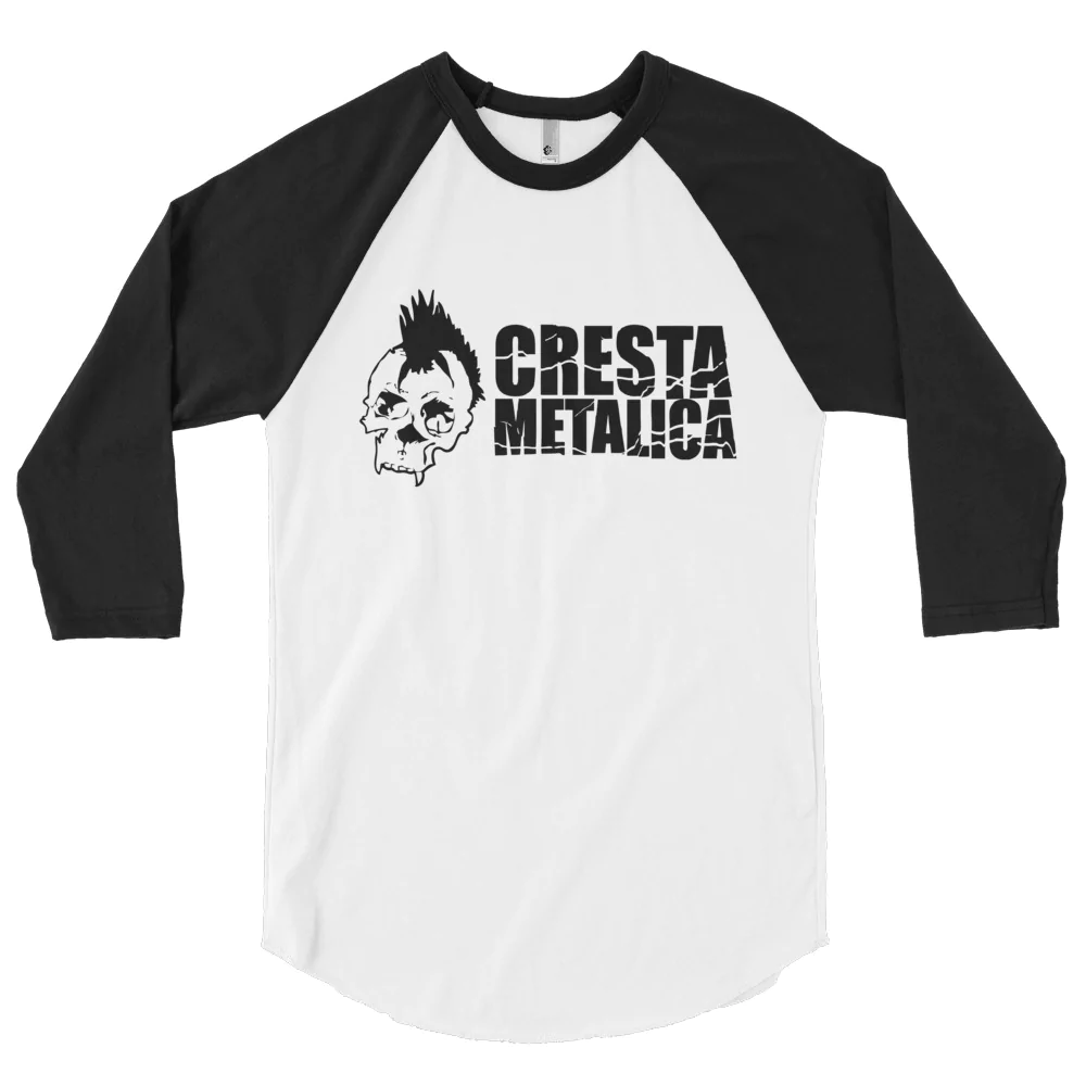 Cresta Metalica 34 Sleeve Raglan Black Shirt - Cresta Store - Deskarriados