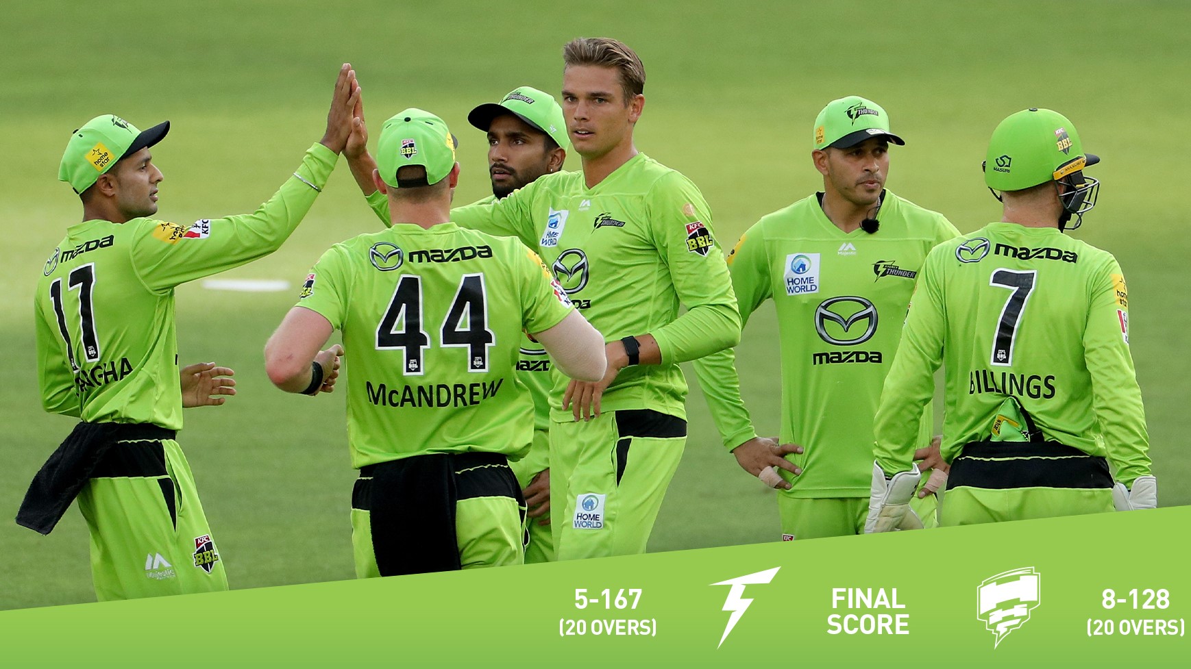 Match Report: Spinners and McAndrew take Thunder past the Hurricanes at Perth