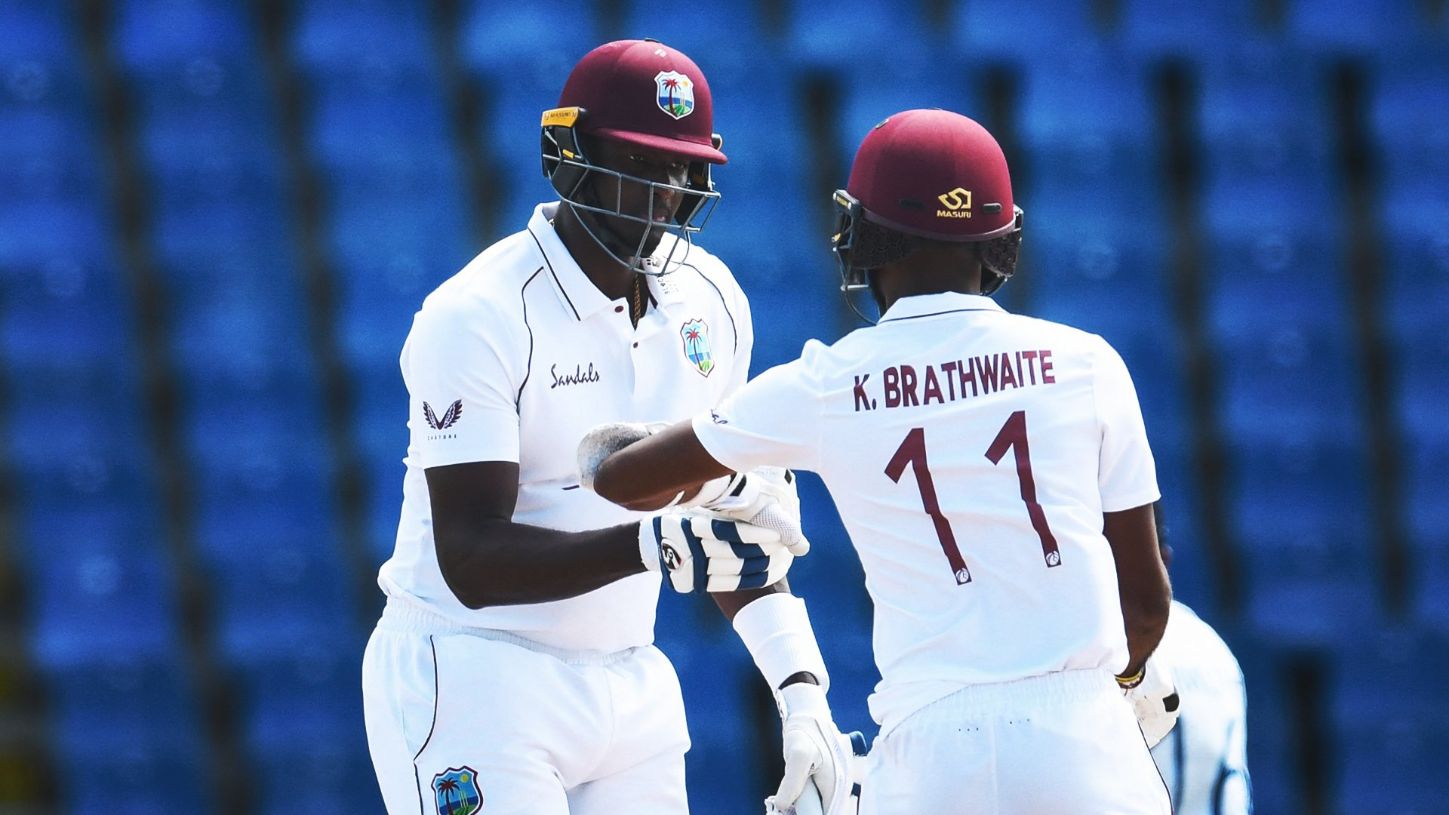 WI vs SL | Brathwaite misses out on twin centuries, Holder-Mayers set up perfect finish
