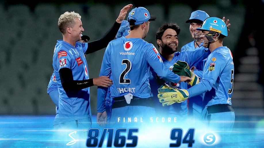 BBL10 | Strikers vs Scorchers: All-rounder Rashid Khan shines as Adelaide humble Perth