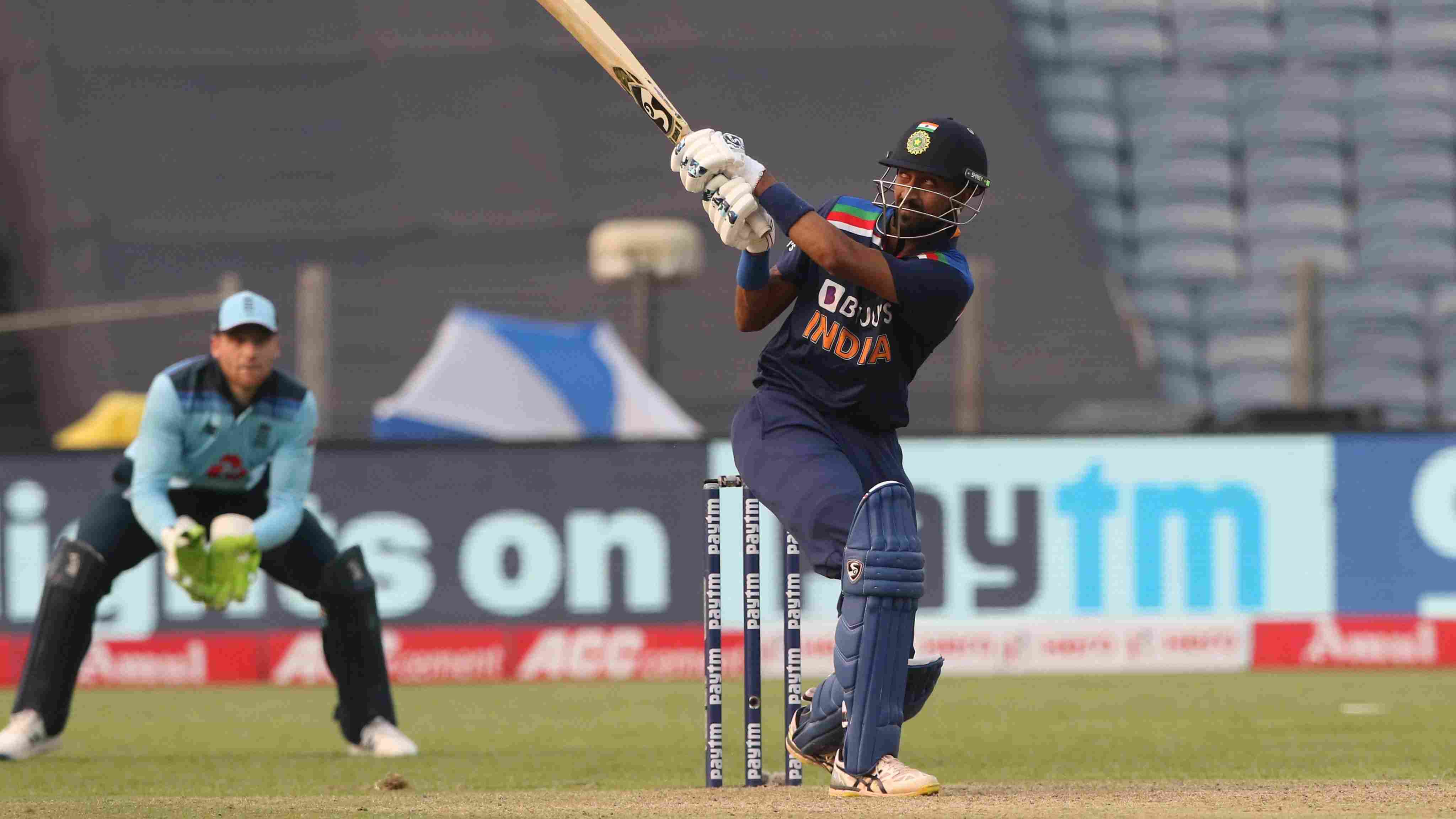 Krunal Pandya brings up fastest fifty by an ODI debutant