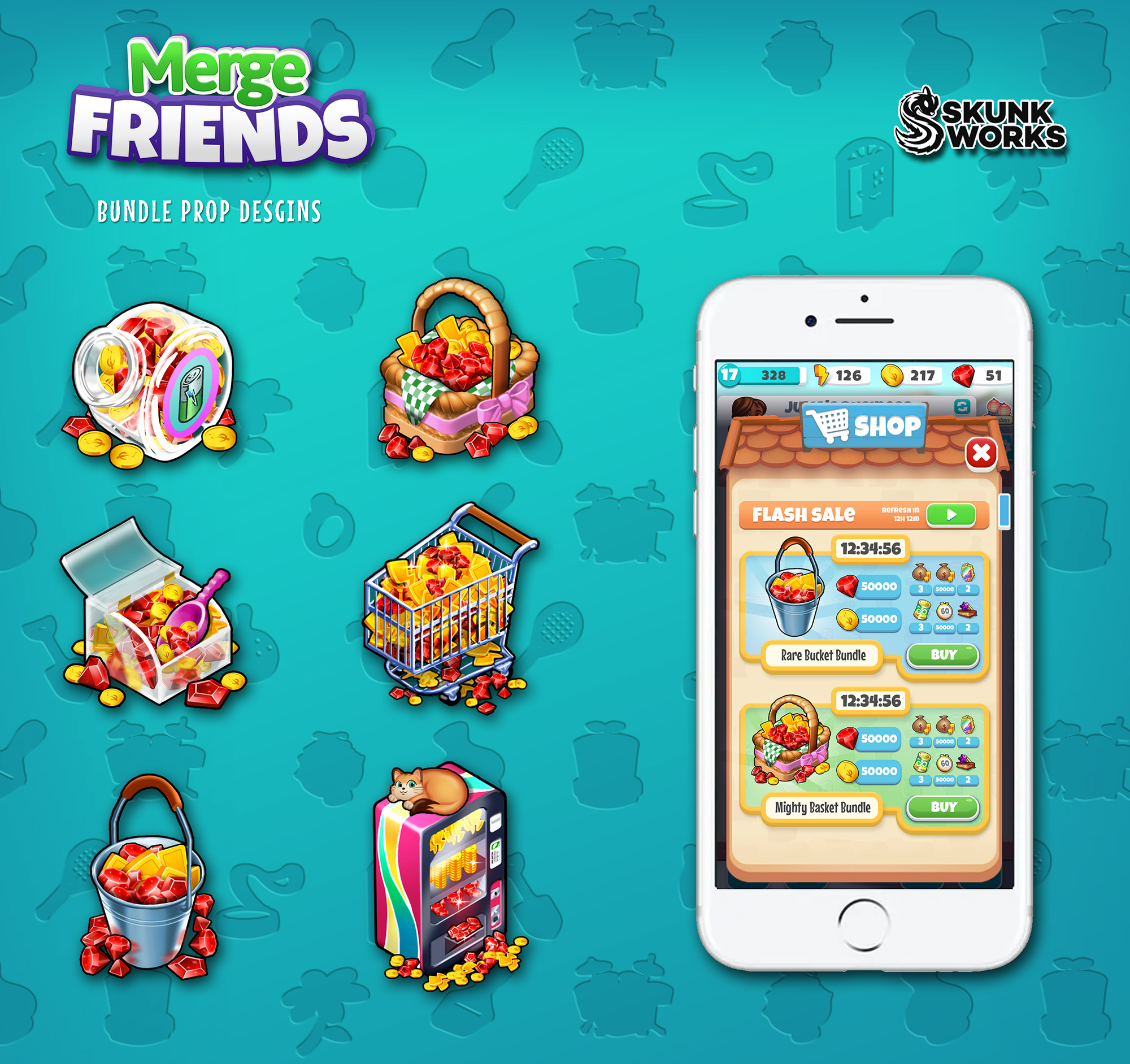 Portfolio example for Skunkworks games by Pablo, 2D and 3D game artist.