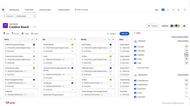 Portfolio example for Adobe Workfront Boards by Kenneth, Lead Senior Software Engineer