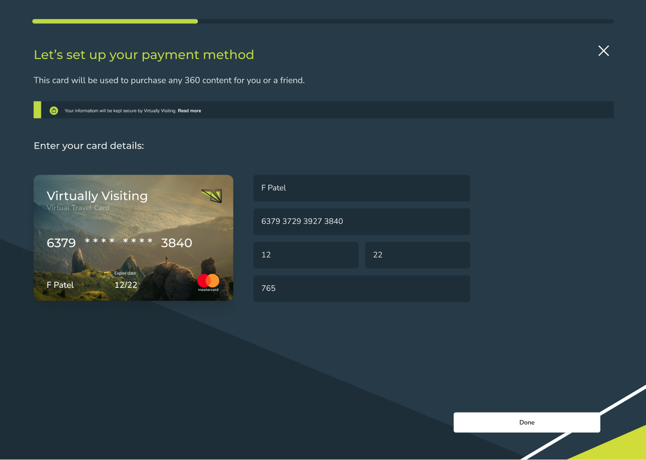 Portfolio example for Virtually Visiting by Moffat, Fullstack Software Engineer