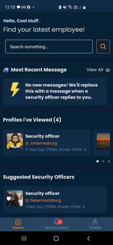 Portfolio example for FindAGuard by Moffat, Fullstack Software Engineer