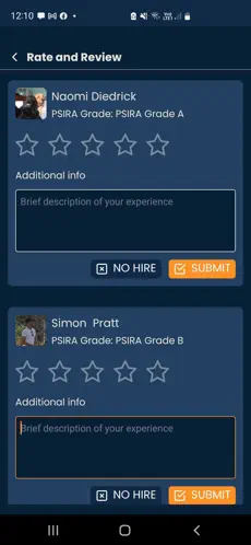 Portfolio example for FindAGuard by Moffat, Fullstack Software Engineer