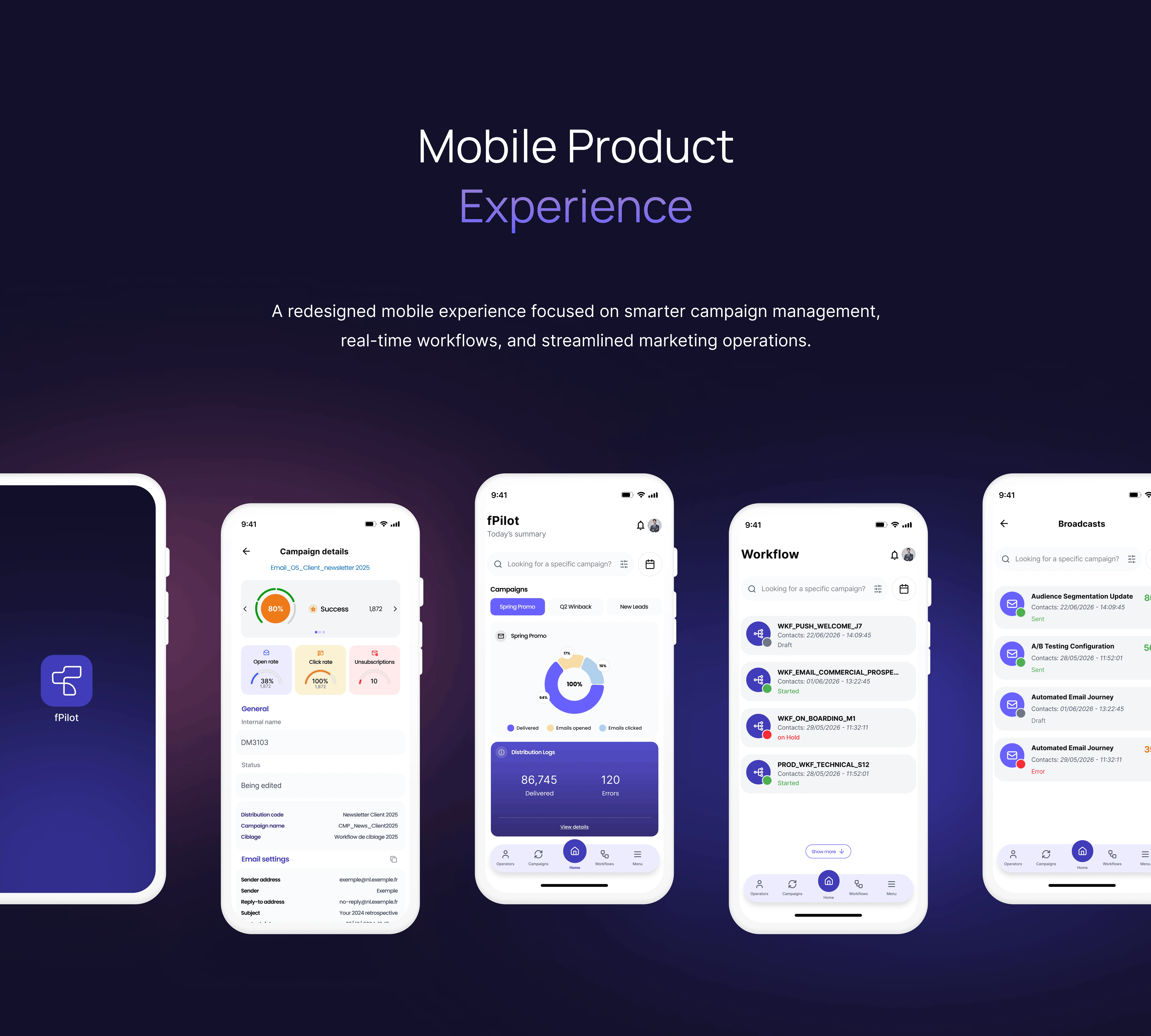 Portfolio example for fPilote - Marketing Landing Pages & Rebrand by Yassir, Senior UX Designer - Motion Designer