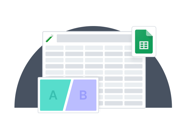 A image showing a AB test template