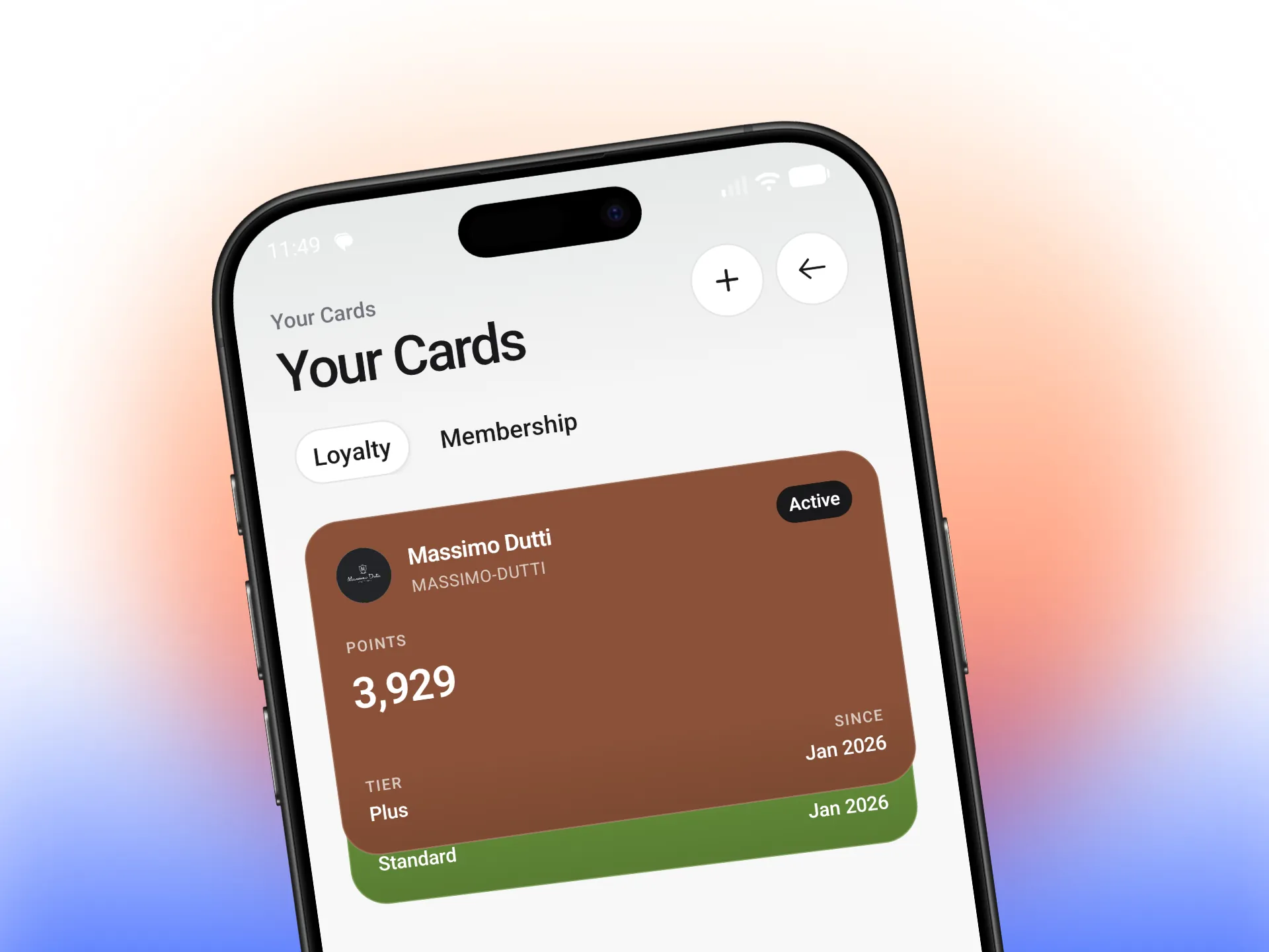 Customer rewards screen