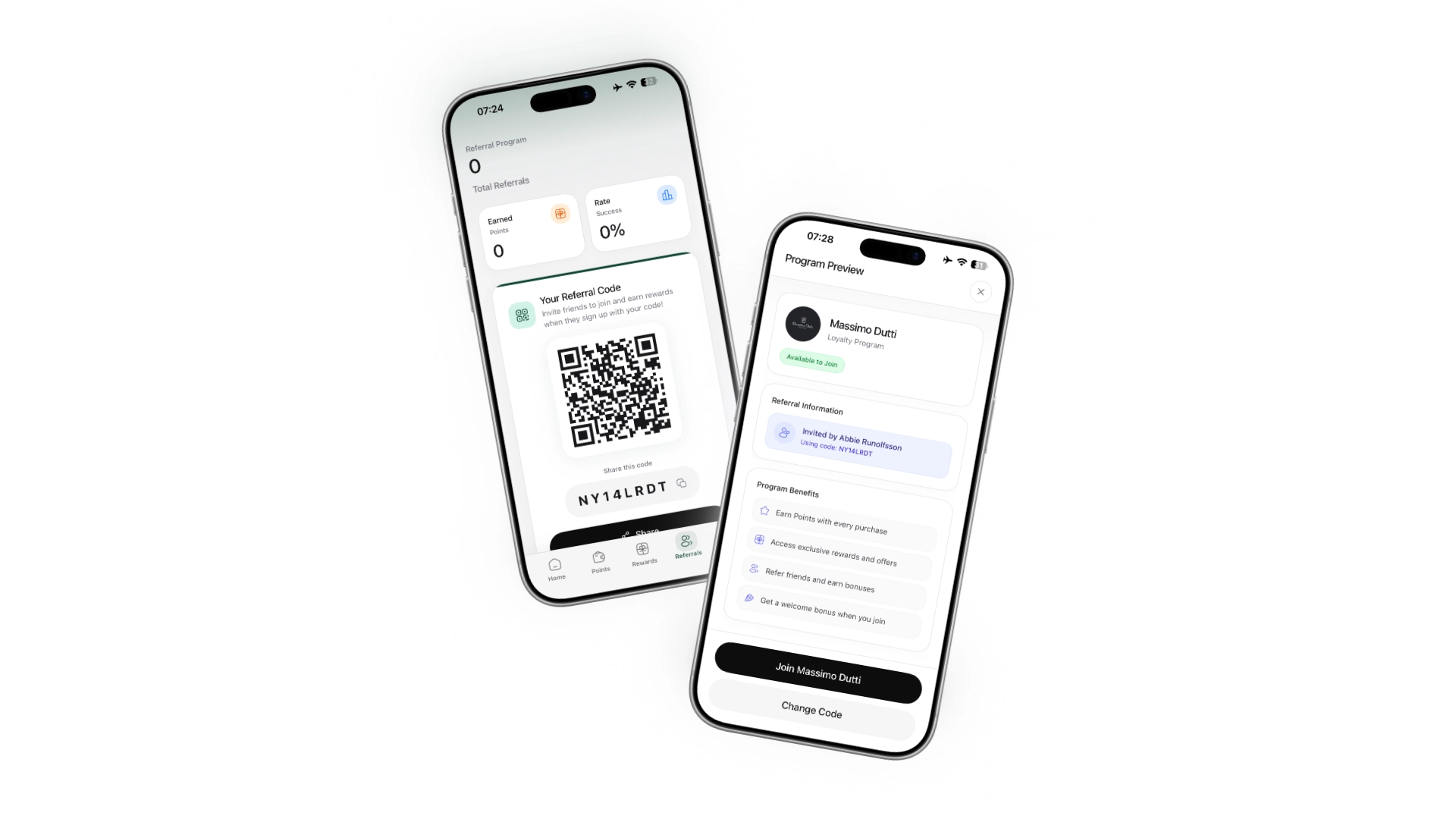 Referrals screenshot