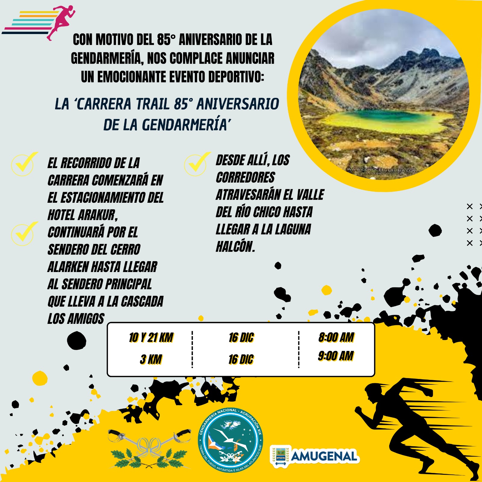 Logo del evento TRAIL 85 ANIVERSARIO DE LA CREACIÓN DE GENDARMERIA NACIONAL