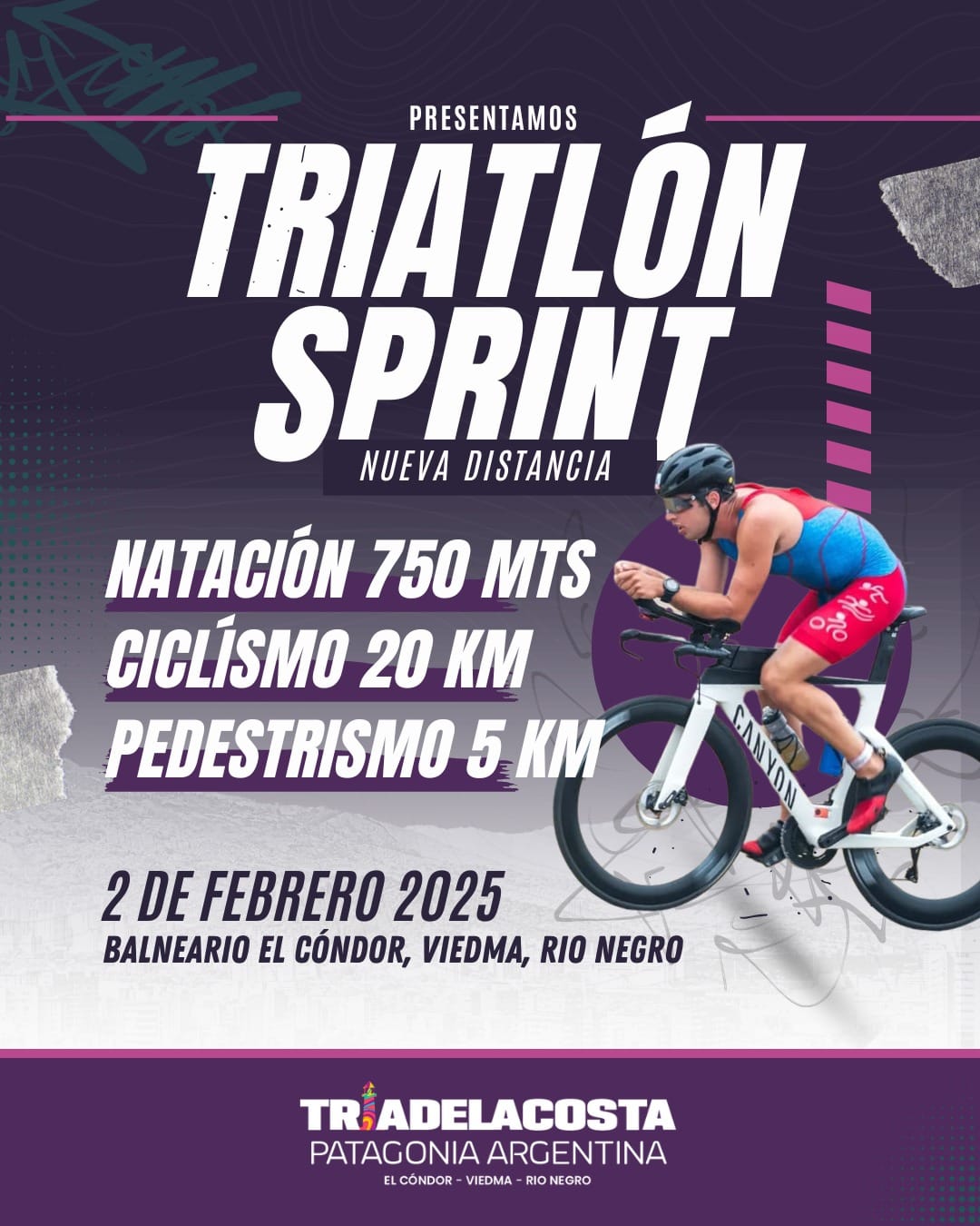 Logo del evento TRIATLON SPRINT CAMINO DE LA COSTA 2025