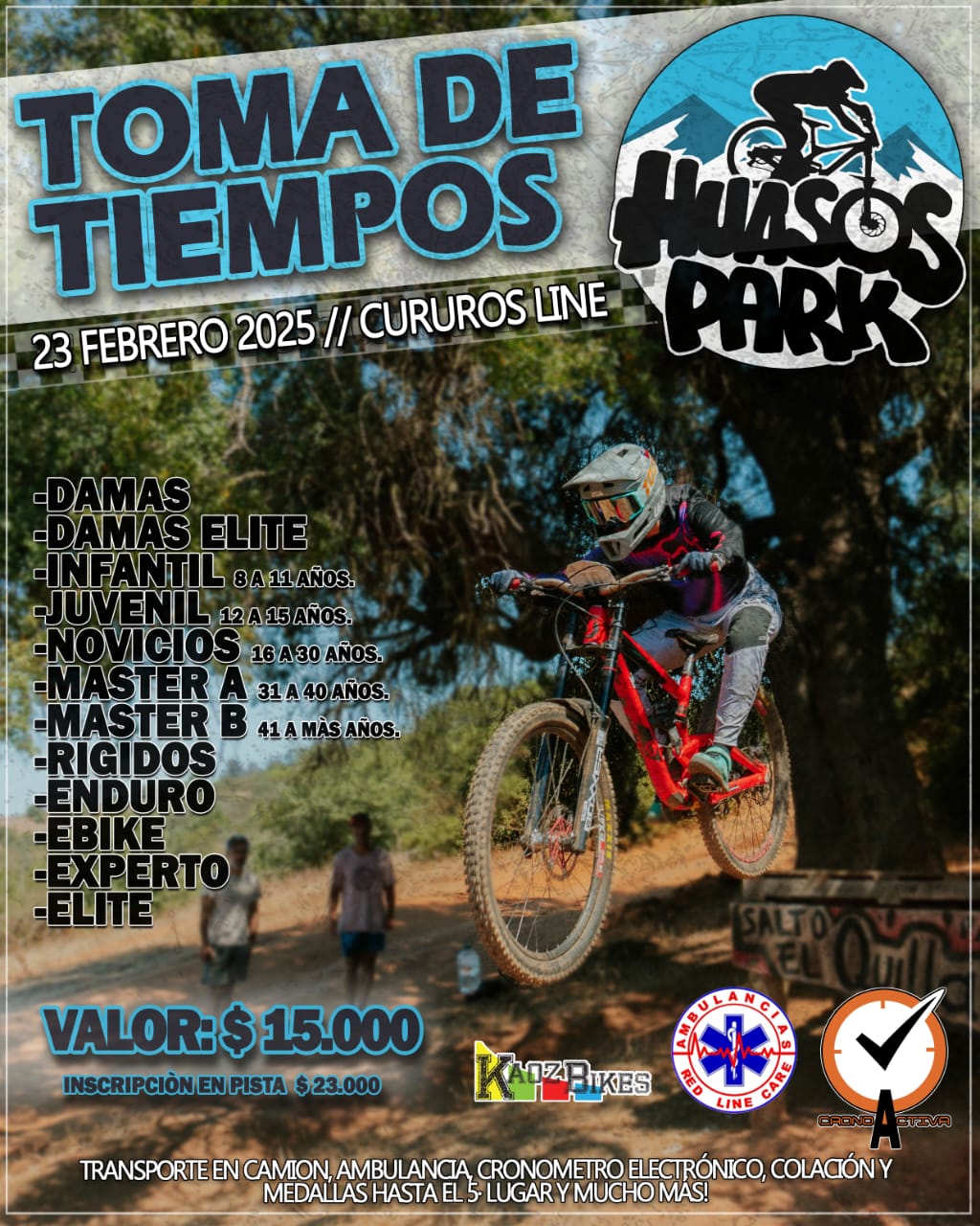 TOMA DE TIEMPOS HUASOS PARK CURUROS LINE