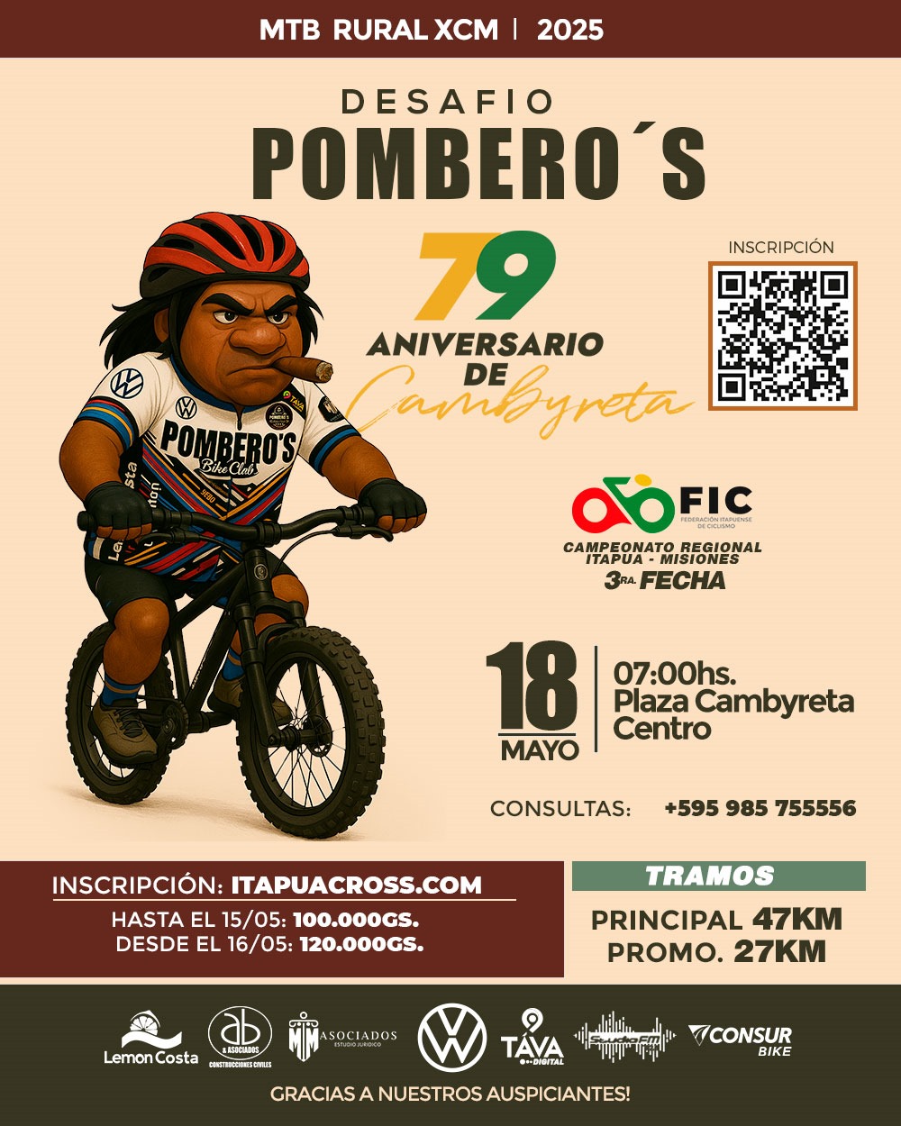 DESAFIO POMBERO´S - 79 ANIVERSARIO DE CAMBYRETA