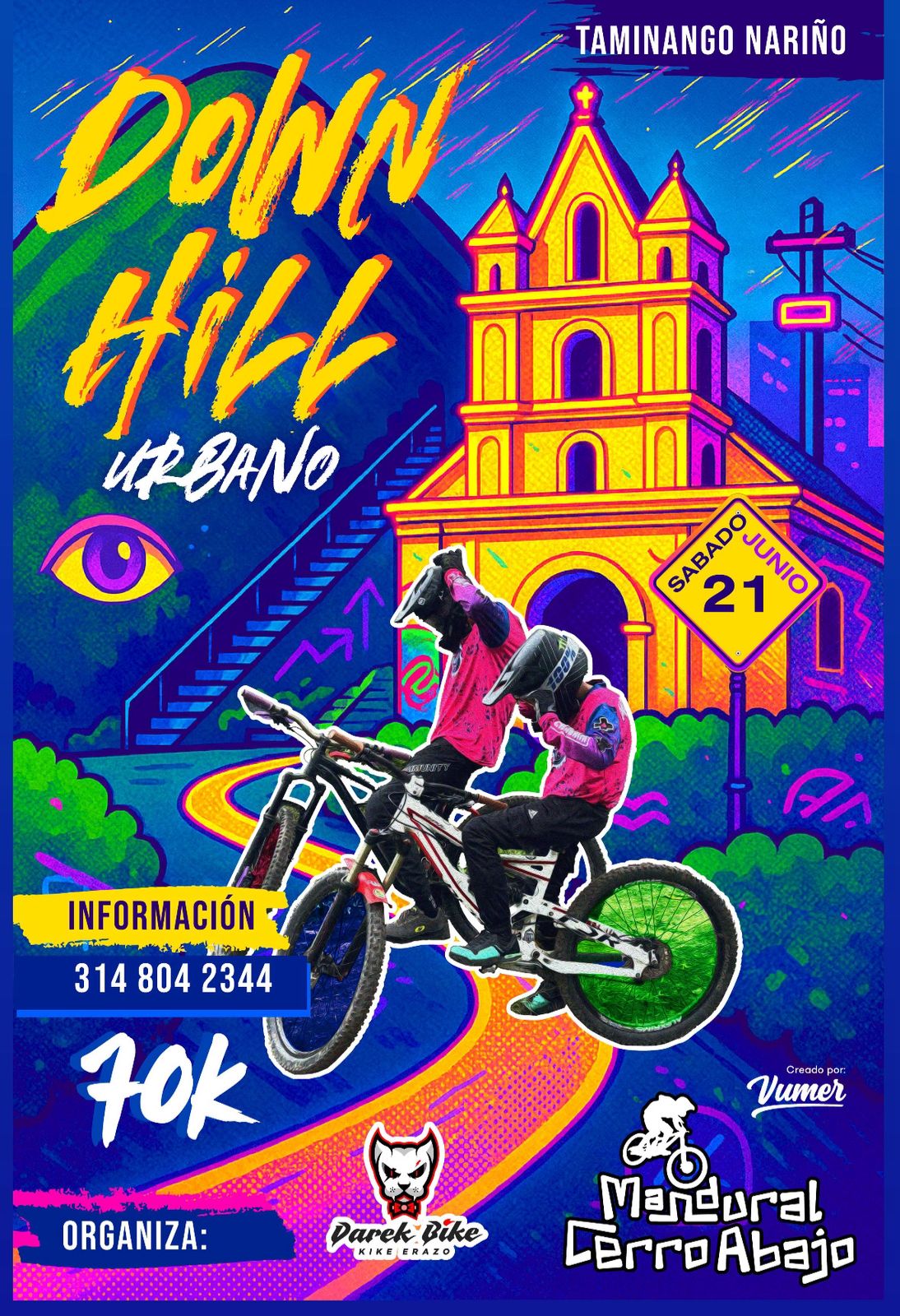 Logo del evento Downhill Urbano Taminango 2025 - Mandural Cerro Abajo