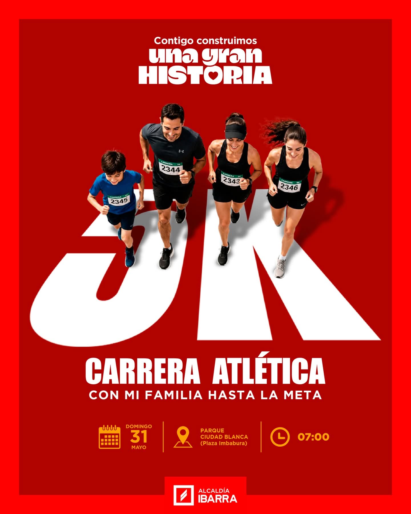 Carrera Atlética con mi Familia hasta la Meta