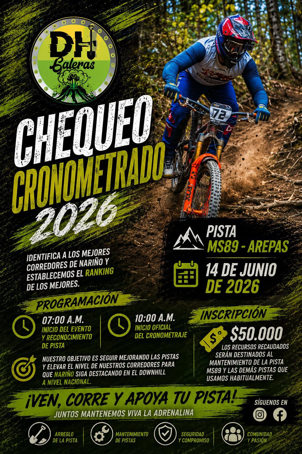 CHEQUEO CRONOMETRADO DH - PISTA MS89 AREPAS