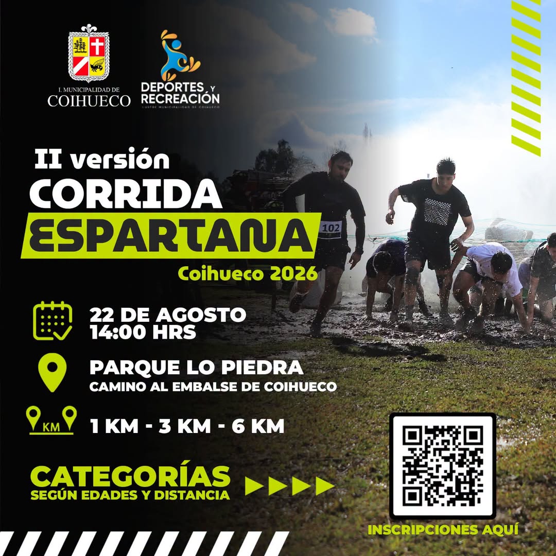 2da versón corrida espartana coihueco 2026