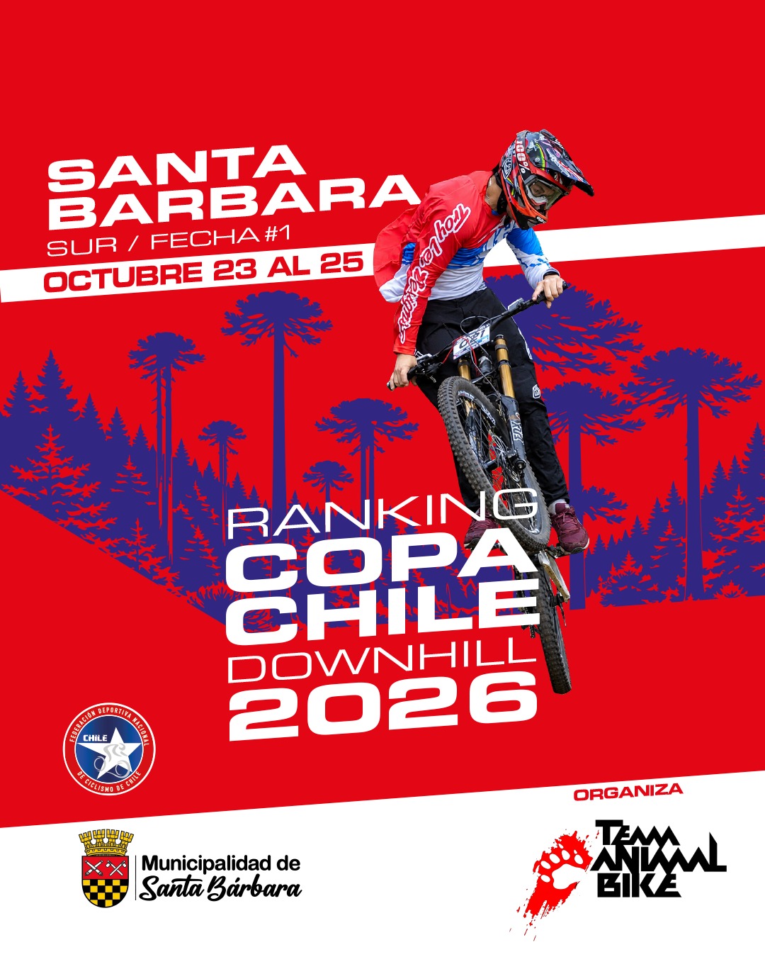 Ranking Copa Chile Downhill #1 Zona Sur 2026