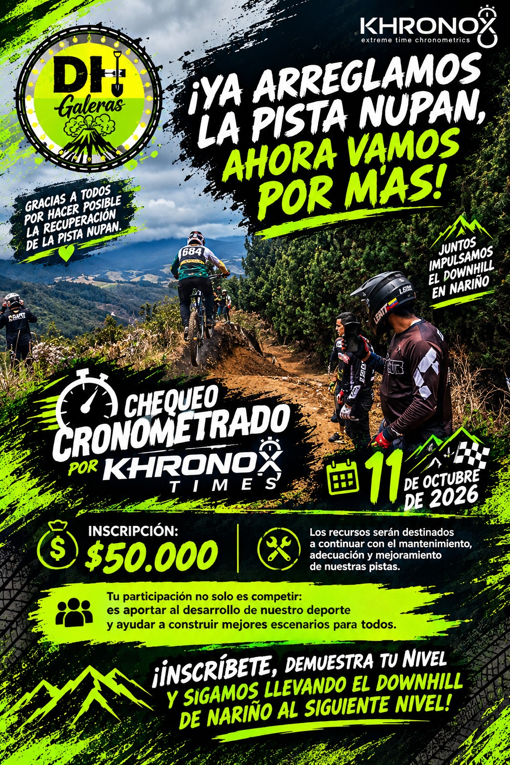 CHEQUEO CRONOMETRADO DH - PISTA NUPAN
