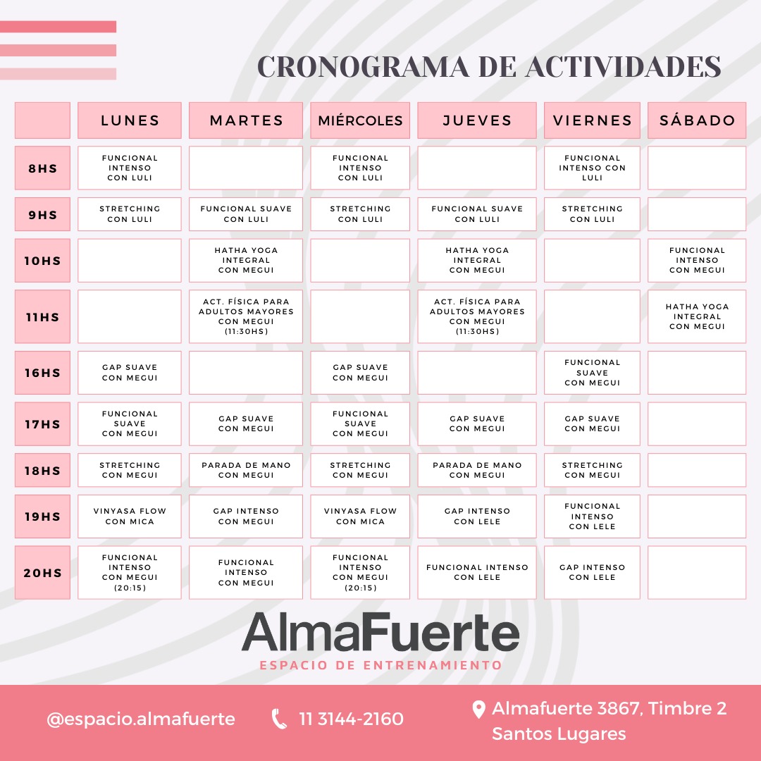 CRONOGRAMA DE MARZO 2024