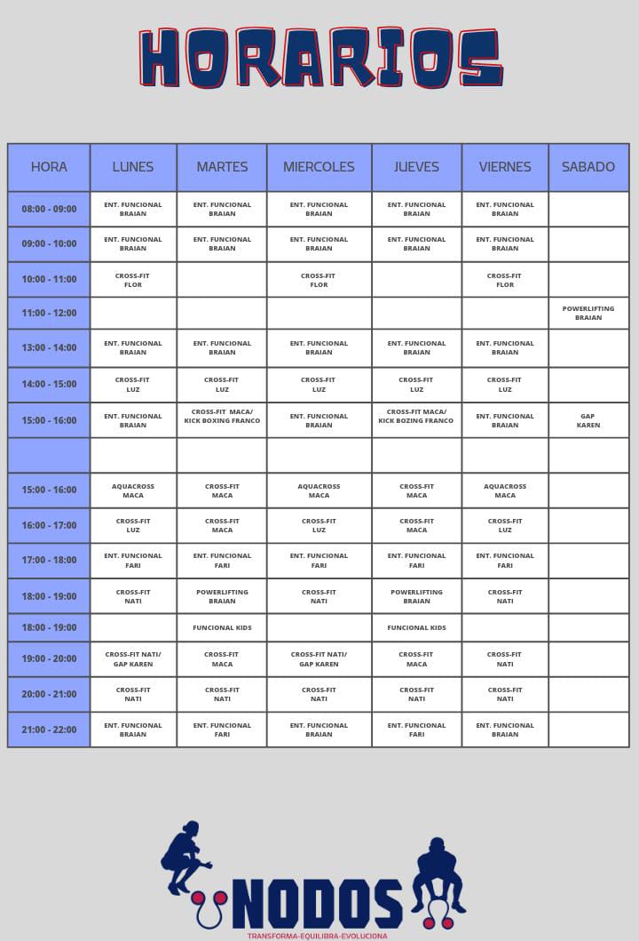 HORARIOS!