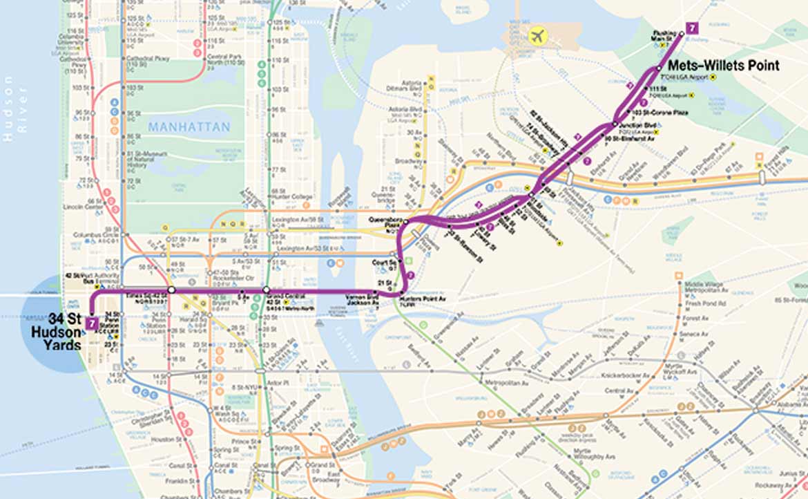 Поезд 7 карта. Гудзон Ярдс Нью-Йорк на карте.