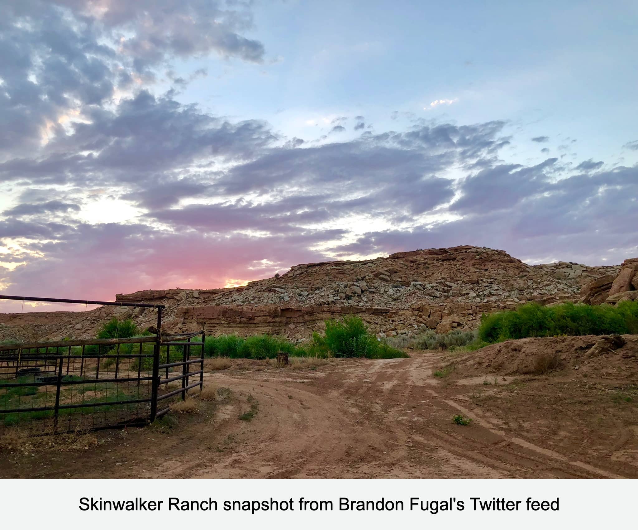 Skinwalker Ranch snapshot from Brandon Fugal's Twitter feed