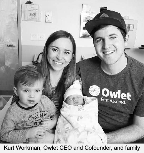 Owlet CEO Kurt Workman and family