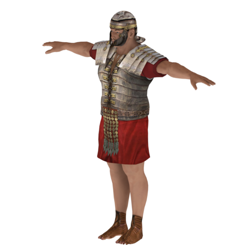 Roman legionary Low-poly 3D model