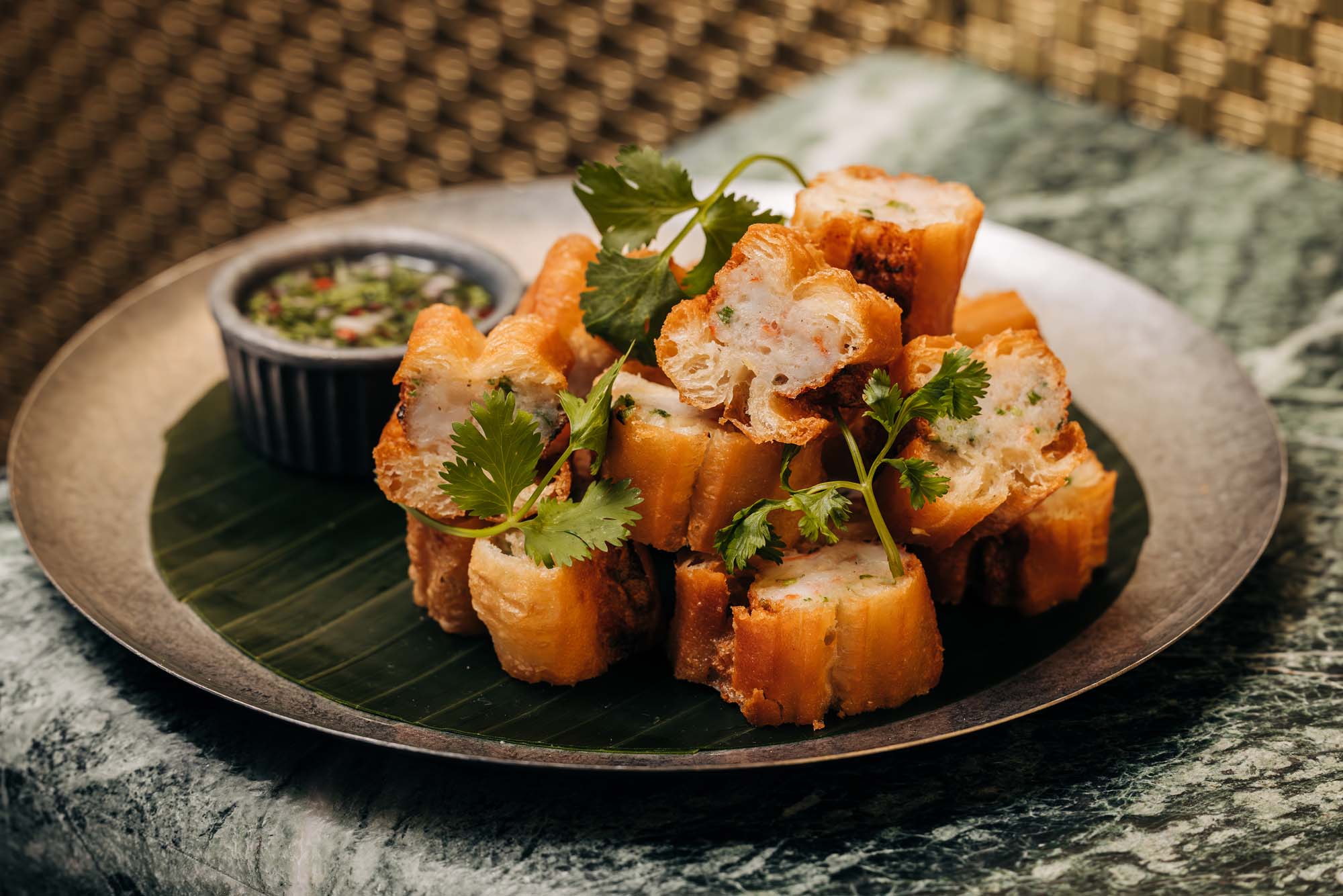 Prawn toast at Crying Tiger Chicago