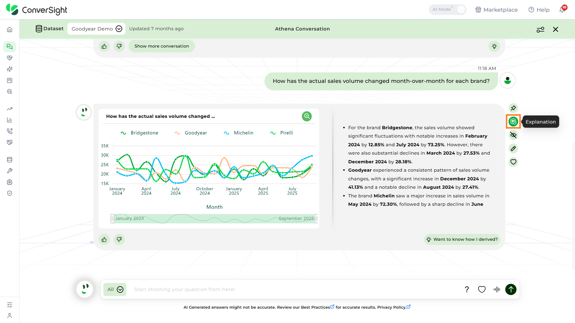 AI Assistant Explanation Option shown under the Add to Storyboard section of the AI Assistant page