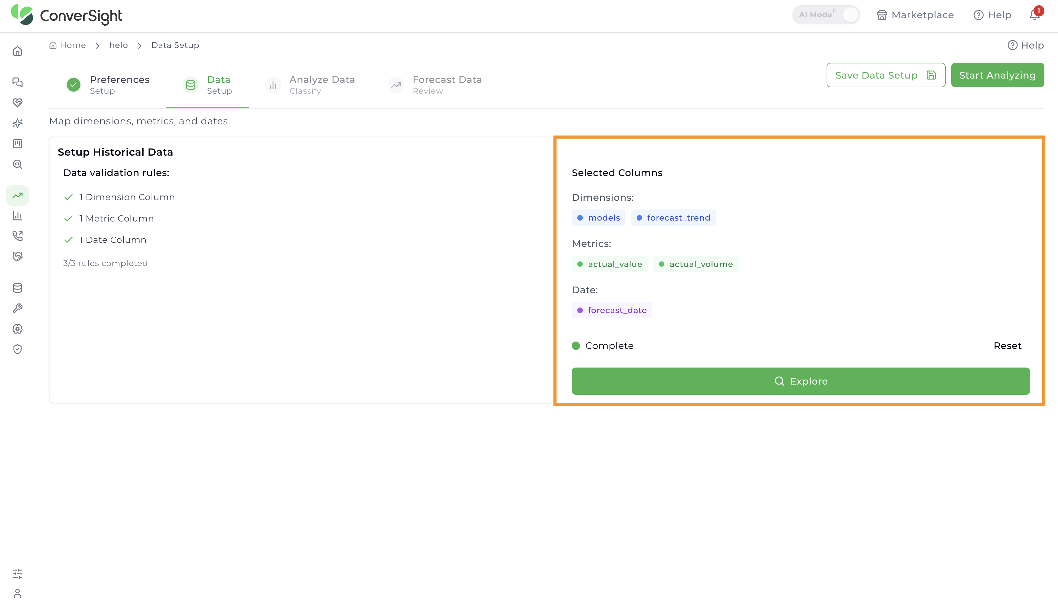 Demand Planner Columns Reset