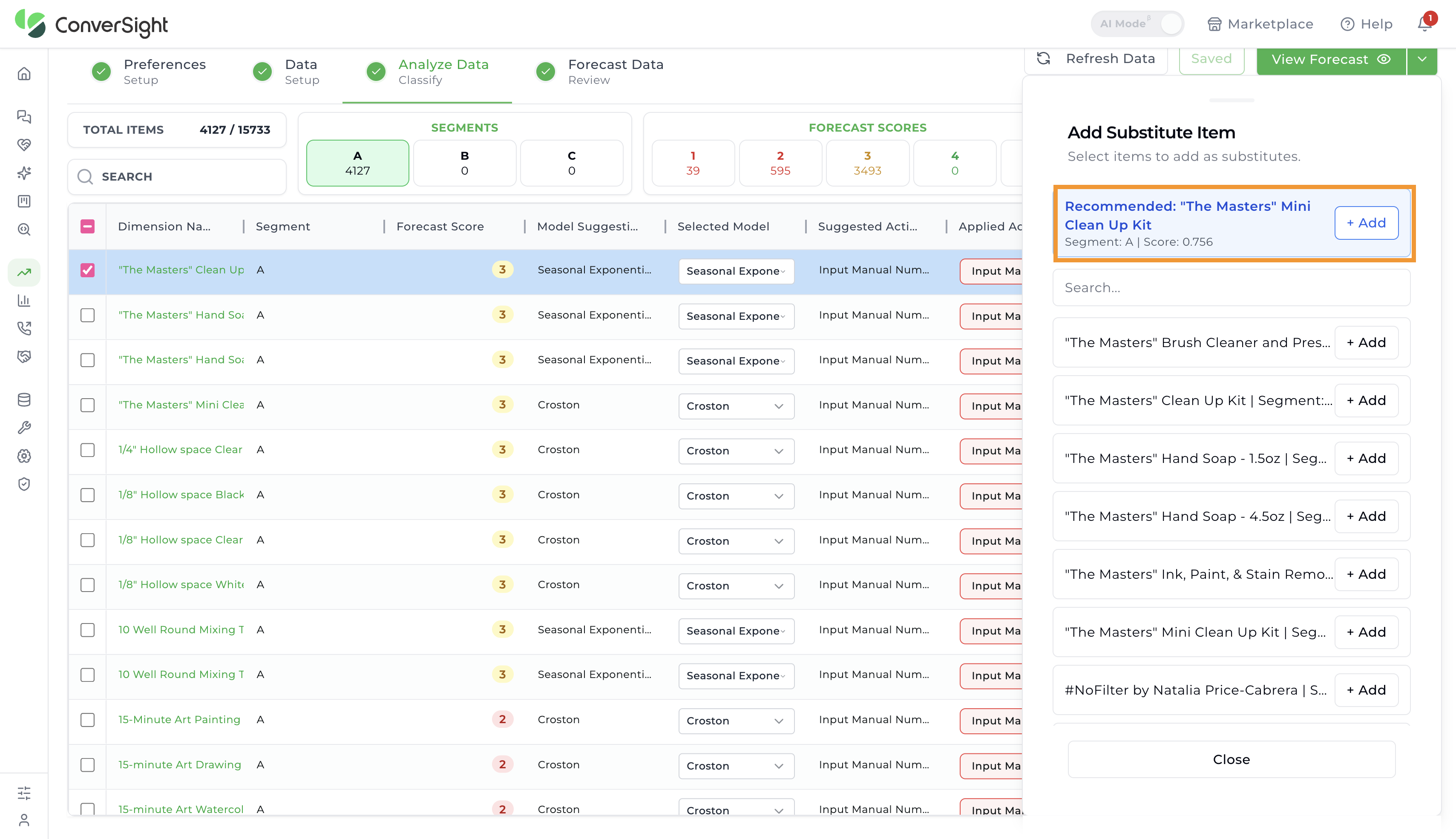 Demand Planner Recommended Highlight