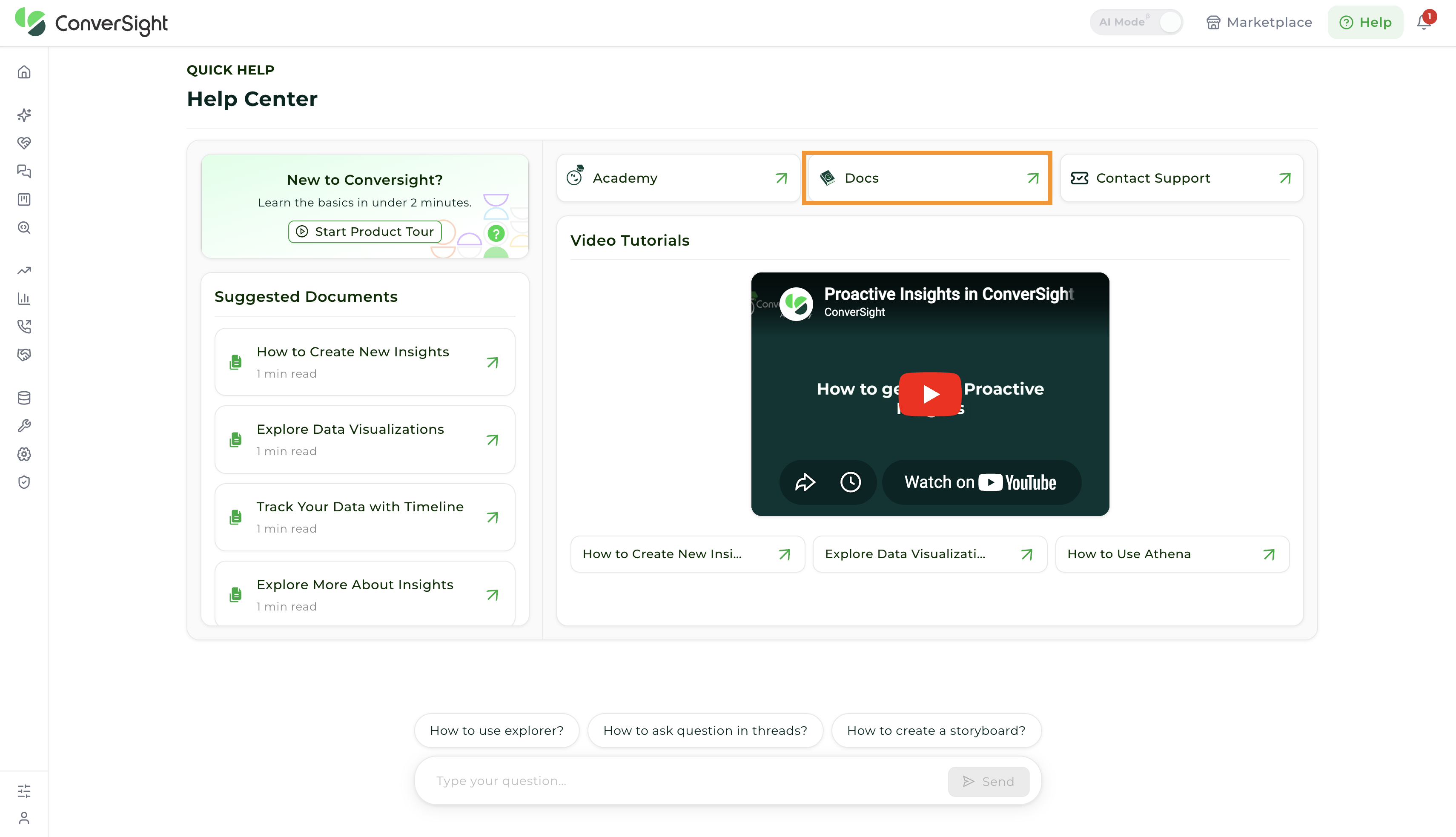 Quick Help Docs Button