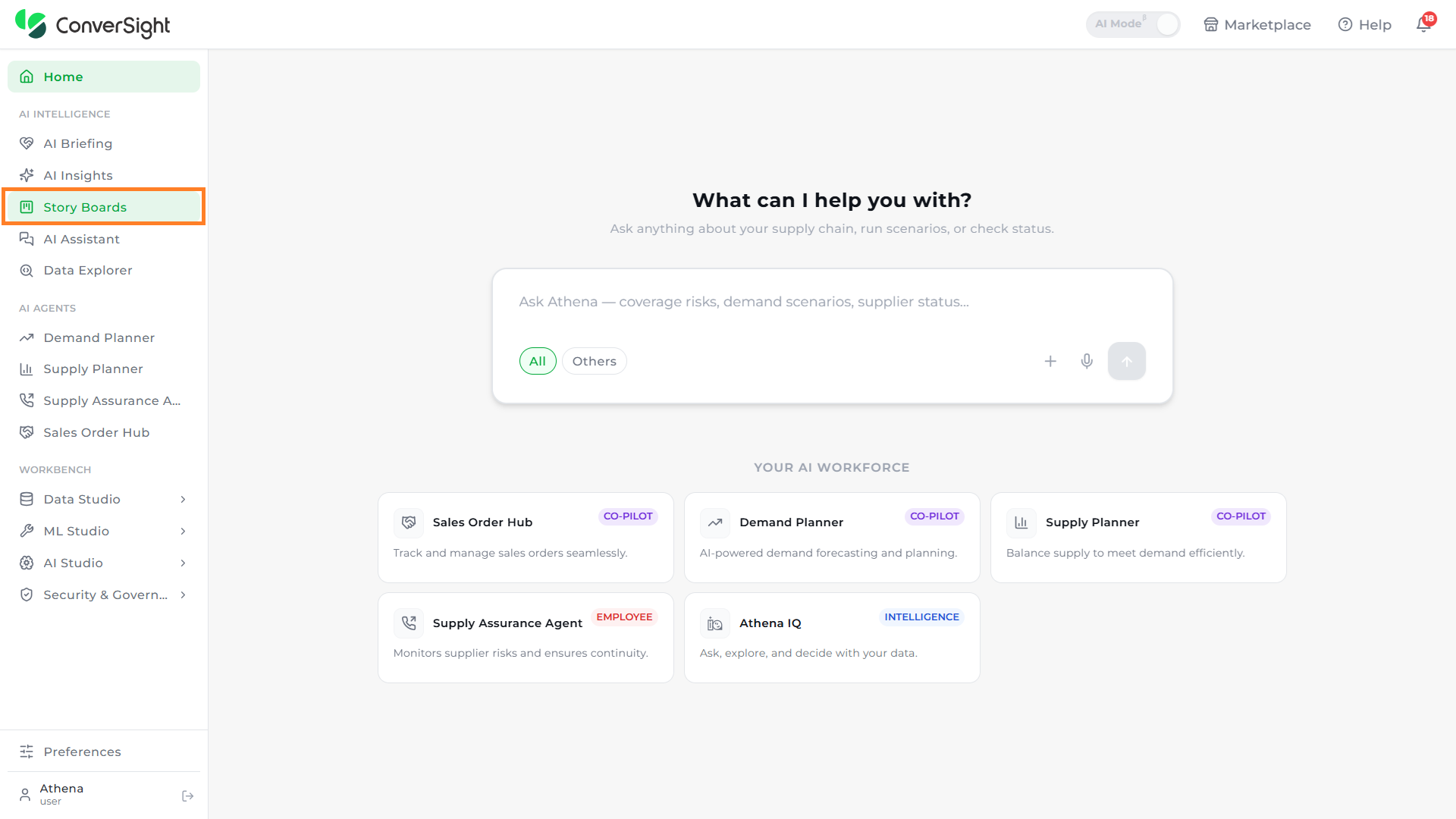 Storyboard Option shown under the Embed Storyboard section of the Storyboards page