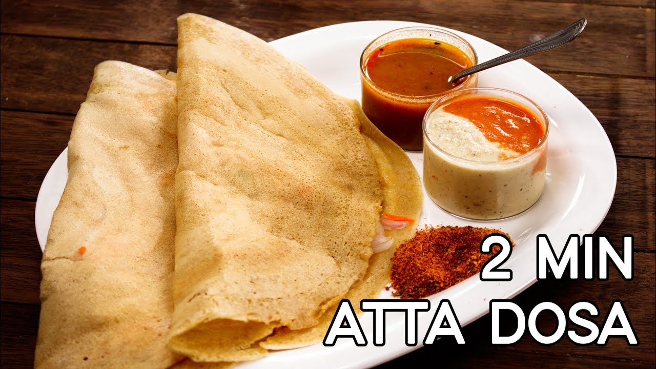 Atta Dosa Recipe – 2 Minute Healthy Indian Breakfast – CookingShooking