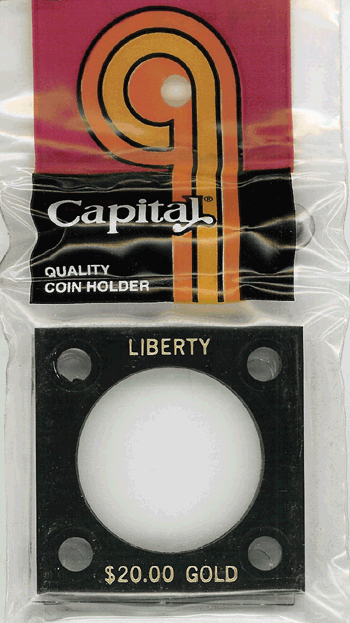 $20 Liberty Gold Capital Plastics Coin Holder 144 Black 2x2