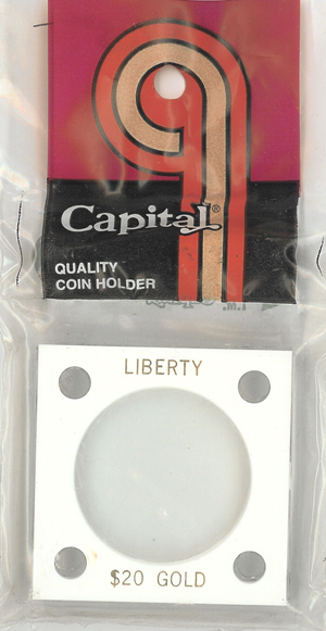 Capital Plastics 144 Coin Holder White - $20 Liberty Gold