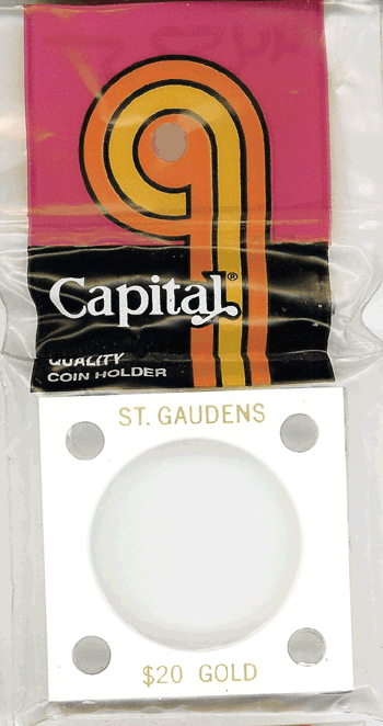 Capital Plastics 144 Coin Holder White - St. Gaudens $20 Gold