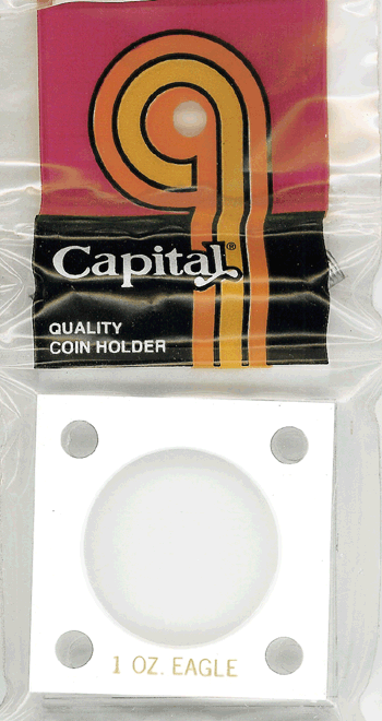Capital Plastics 144 Coin Holder White - 1 oz Eagle (32.7 mm)