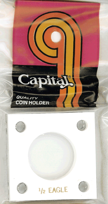 Capital Plastics 144 Coin Holder White - 1 2 oz Eagle (27 mm)