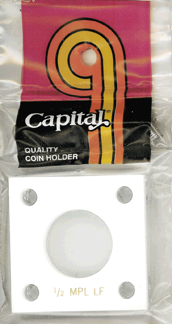 Capital Plastics 144 Coin Holder White - 1 2 oz Maple Leaf (25 mm)