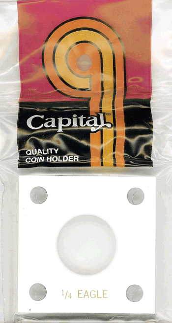 Capital Plastics 144 Coin Holder White - 1 4 oz Eagle (22 mm)