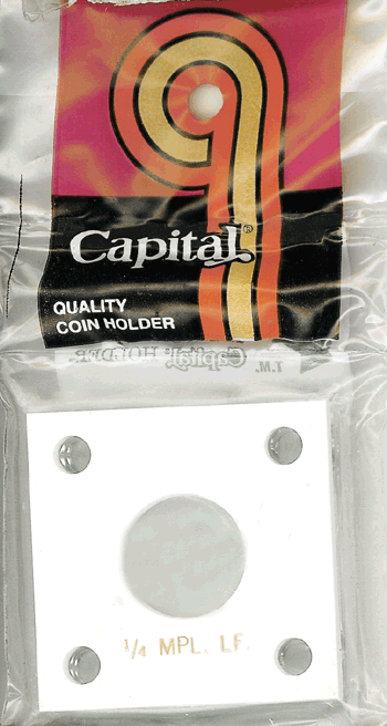 Capital Plastics 144 Coin Holder White - 1 4 oz Maple Leaf (20 mm)