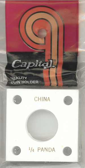 Capital Plastics 144 Coin Holder White - 1 4 oz Panda (22 mm)