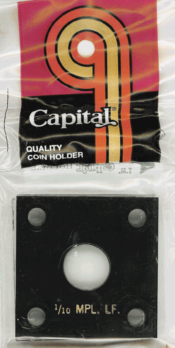 1/10 oz Maple Capital Plastics Coin Holder 144 Black 2x2