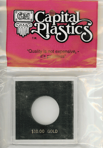 Capital Plastics $10 Gold Coin Holder Black